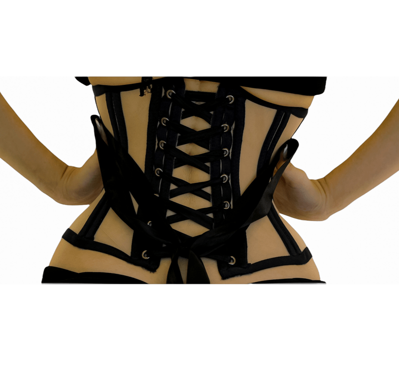 Full Set Black – With Matching Corset Full Set Black - With Matching Corset