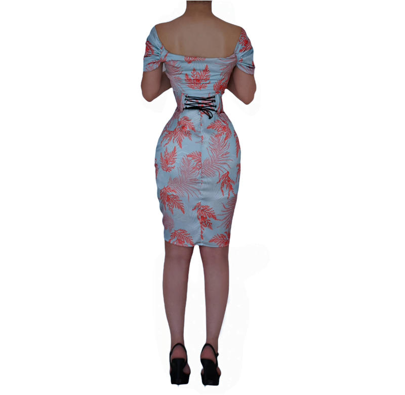 Handmade Calf – Length Bustier Dress With Matching Corset Handmade Calf - Length Bustier Dress With Matching Corset